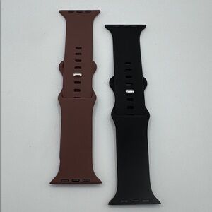 🦜 Silicone Watch Bands — Set of 2 Compatible with Apple Watch